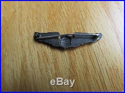 US Army Air Force AAF Pilot wing 2 inch Amico Sterling pin back in original box