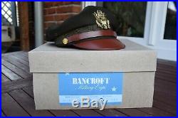 US Army Air Force Bancroft Flighter Crusher Cap USAAF Hat Size 7 3/8 WW2 WWII