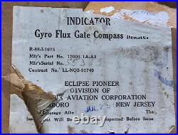 US Army Air Force Bendix Indicator GYRO FLUX GATE COMPASS MASTER 12005-1A-1