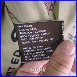 US Army Air Force Jacket Mens XL Leather Type A-2 Leather Bomber Pilot 8415 ^