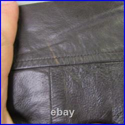 US Army Air Force Jacket Mens XL Leather Type A-2 Leather Bomber Pilot 8415 ^