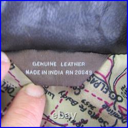 US Army Air Force Jacket Mens XL Leather Type A-2 Leather Bomber Pilot 8415 ^