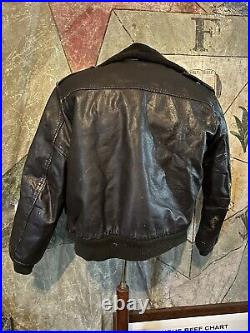 US Army Air Force Leather Flyers Bomber Jacket Sherpa Lined Military Motorcycle