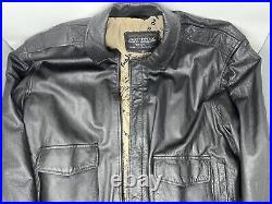 US Army Air Force Men's Leather Bomber Jacket Type A-2 Flight 3XL Big Tall