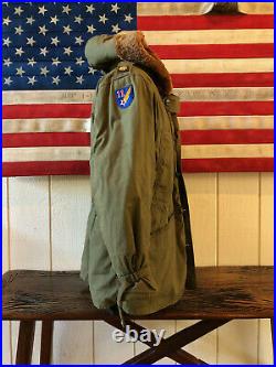 US Army Air Force Military Winter Coat from Alutian Islands WWII WW2 Original