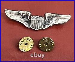 US Army Air Force Pilot Wings And Dentist Badge Pins Pre Owned