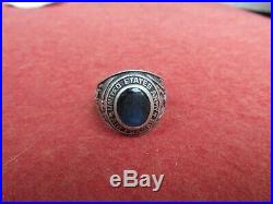 US Army Air Force Ring STERLING used Blue stone AAF