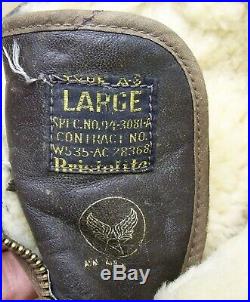 US Army Air Force Shearling WWII Type A-6 Converse Flight FLYING Boots Large