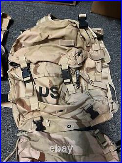 US Army Air Force Tri-color Desert FLC Assault Pack Molle Pouches Lot LN RARE