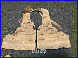 US Army Air Force Tri-color Desert FLC Assault Pack Molle Pouches Lot LN RARE