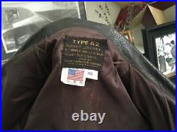 US Army Air Force Type A-2 Brown Leather Bomber Flight Jacket