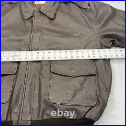 US Army Air Force Type A2 Flyer's Leather Jacket Sz 56 Lined Military Bomber