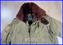 US Army Air Force USAAF Type B-11 Flight Jacket Fur Hooded Coat NAMED Parka