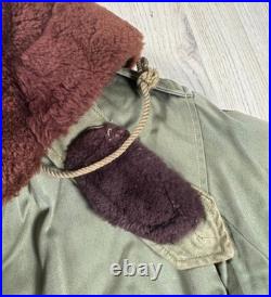 US Army Air Force USAAF Type B-11 Flight Jacket Fur Hooded Coat NAMED Parka