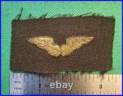 US Army Air Force WW2 Flight Instructor Bulllion Flight Wing/Badge Patch