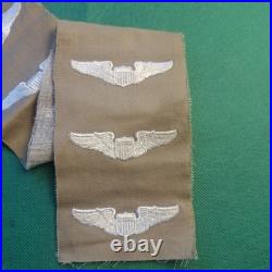 US Army Air Force WW2, Lot of 12 UNCUT, Pilot's Wings on Khaki Patches