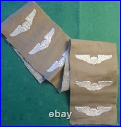 US Army Air Force WW2, Lot of 12 UNCUT, Pilot's Wings on Khaki Patches