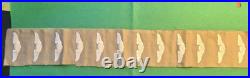 US Army Air Force WW2, Lot of 12 UNCUT, Pilot's Wings on Khaki Patches