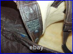 US Army Air Force WWII B-3 Leather Bomber Jacket, B-5 Cap, & AN-T-35 Pants WOW