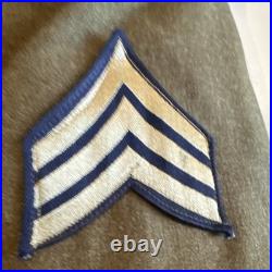 US Army Air Forces WW II Sergeant Uniform Jacket Original Patches Insignia Rank