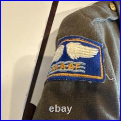 US Army Air Forces WW II Sergeant Uniform Jacket Original Patches Insignia Rank