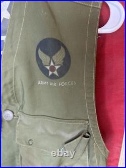 US Army Air Forces WWII WW2 Type C-1 Emergency Sustenance Vest with Holster D619