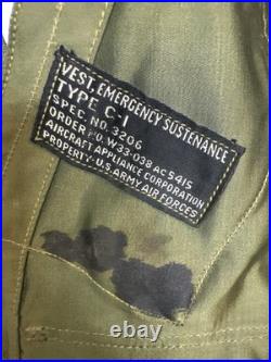 US Army Air Forces WWII WW2 Type C-1 Emergency Sustenance Vest with Holster D619
