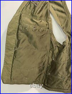 US Army Air Forces WWII WW2 Type C-1 Sustenance Vest Breslee Theater Worn Patina