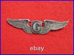 US Army Air force AAF 3 inch Glider Pilot Wing pin back coin silver british CBI