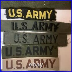 US Army / Navy / Air Force Patch Set (Uniform Name-Tag 1960 to 70s)