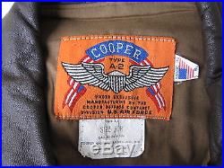 US Flightjacket A2 original Cooper AAF US Size 50 WK2 WWII Army Airforce