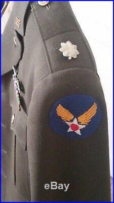 US MILITARIA WWII WW2 8th Army Air force AAF Officer's Jacket and Named Shirt