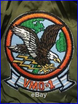US NAVY G-8 VMO-1 HAWK EAGLE US AIR FORCE Military Army Flight Bomber Jacket 44
