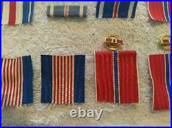 US Navy Army Air Force Coast Guard military medals and ribbons lapel pins