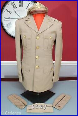 US WW2 USAAF Army Air Forces Uniform Group With Bancroft Flighter True Crusher