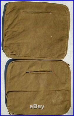 US WWII Army Air Force Canvas Parachute Seat Cushions