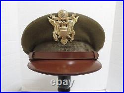 Unissued US ARMY AIR FORCES CORPS OFFICER crusher size L or 7 3/8 NAMED