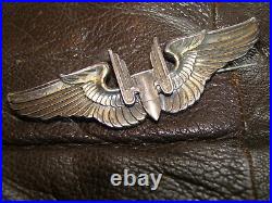 Us Army Air Force Air Gunner Wing & Leather Gloves Gauntlets A-9a Ww2