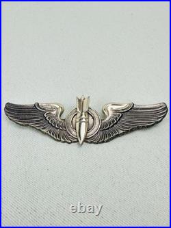 Us Army Air Force Ww2 Bombardier Sterling Wings Pin Back 3 Inch