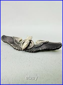 Us Army Air Force Ww2 Bombardier Sterling Wings Pin Back 3 Inch