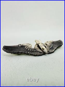 Us Army Air Force Ww2 Bombardier Sterling Wings Pin Back 3 Inch