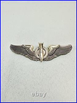 Us Army Air Force Ww2 Bombardier Sterling Wings Pin Back 3 Inch