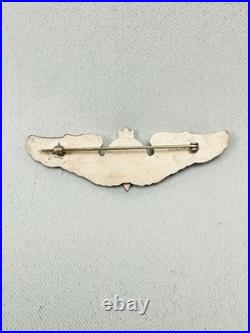 Us Army Air Force Ww2 Bombardier Sterling Wings Pin Back 3 Inch