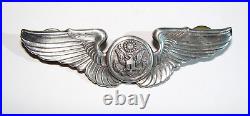 VINTAGE Aircrew Wings USAAF Eagle US Army Air Force Military Sterling Silver PIN