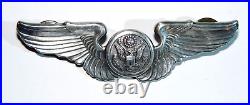 VINTAGE Aircrew Wings USAAF Eagle US Army Air Force Military Sterling Silver PIN