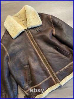 VINTAGE Aviation Co. Air Force Jacket 2xl Brown Type B-3 US Army Style Sherling