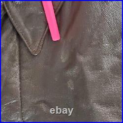 VINTAGE Cooper Men Jacket 48R Brown US Air Force 100% Goatskin Leather READ