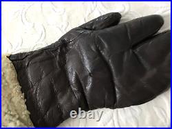 VINTAGE Leather Fleece Flying Mittens U. S. ARMY AIR FORCE LARGE WWII WW2 USAF