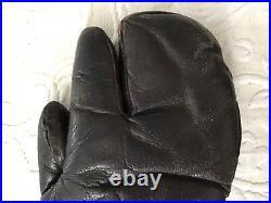 VINTAGE Leather Fleece Flying Mittens U. S. ARMY AIR FORCE LARGE WWII WW2 USAF