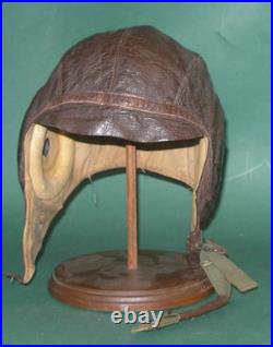 VINTAGE WW2 US Army Air Forces Type A-11 Spec 3189 B Leather Flight Helmet Large